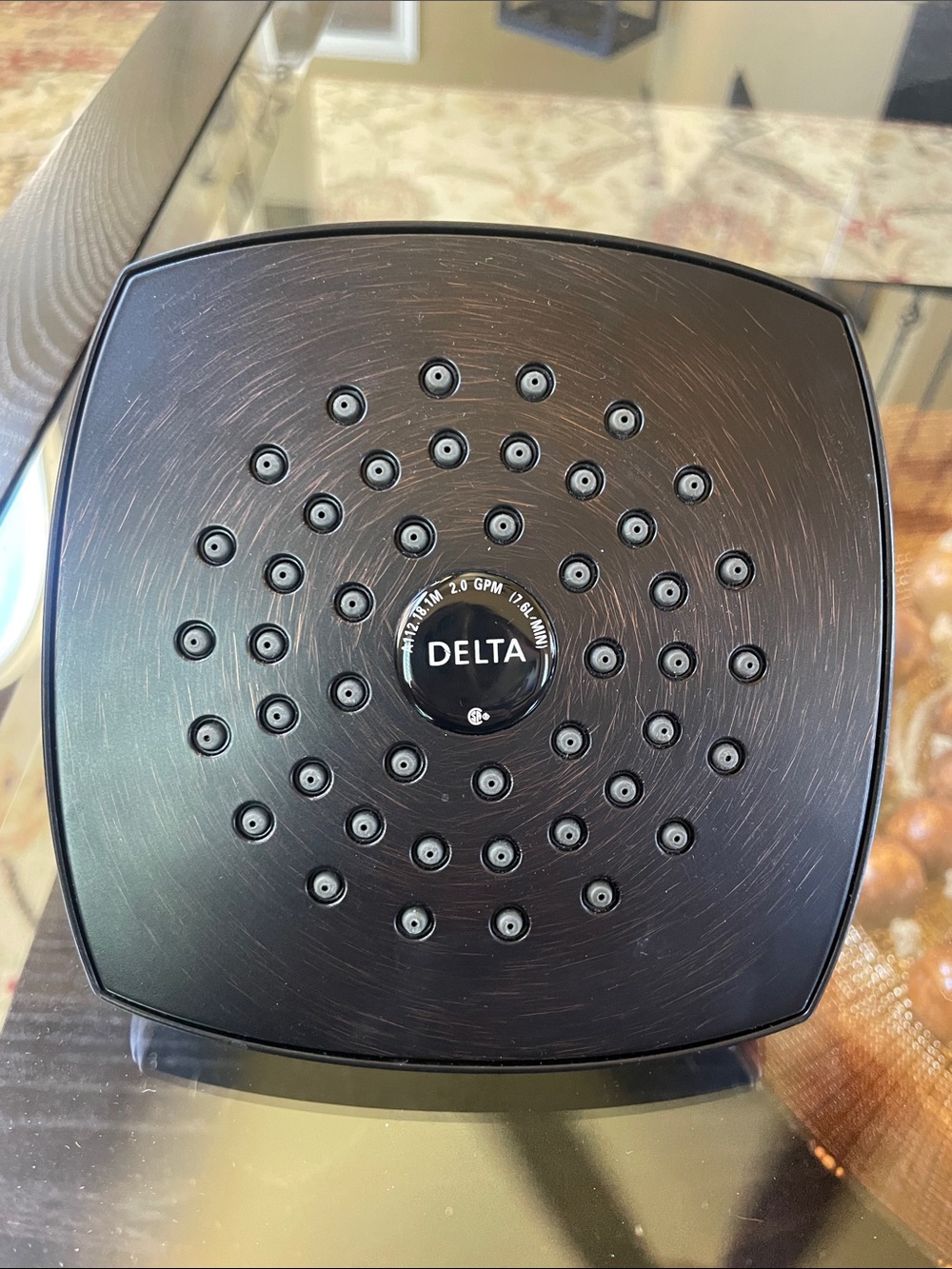 Delta Square Head in Oil Rubbed Bronze Finish